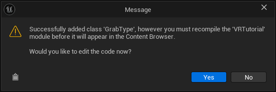 Recompile pop-up message Recompile pop-up message window