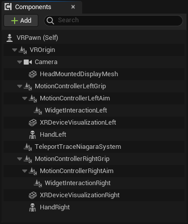 Components hierarchy The Components panel.
